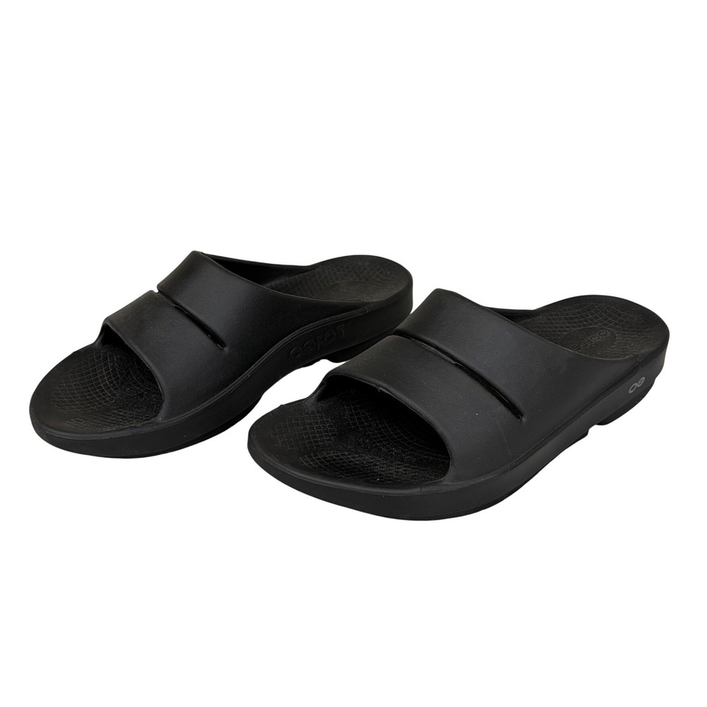 Oofos Mens Slide Sandals OOahh Recovery Black 11 Comfort Waterproof Footwear
